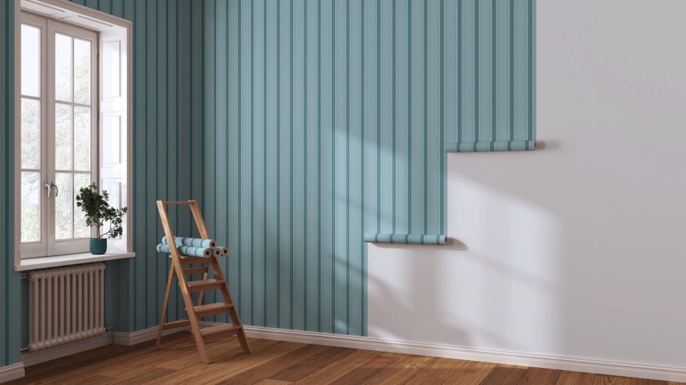 papier peint bleu